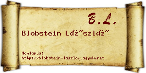 Blobstein László névjegykártya