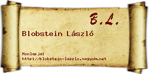 Blobstein László névjegykártya
