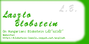 laszlo blobstein business card